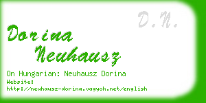 dorina neuhausz business card